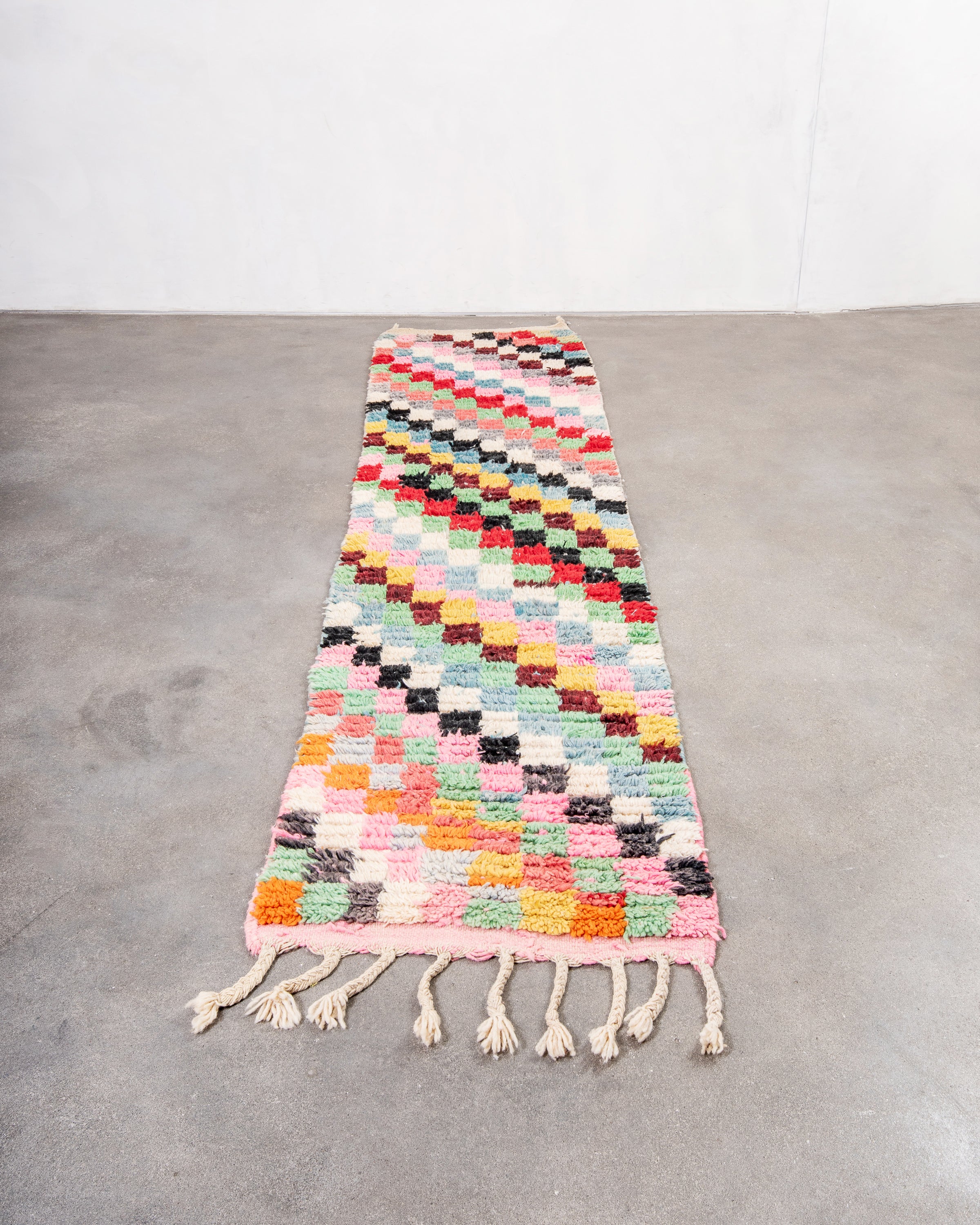 Modern designer handcrafted Berber rug from morocco Boujed with beautiful colors and patterns